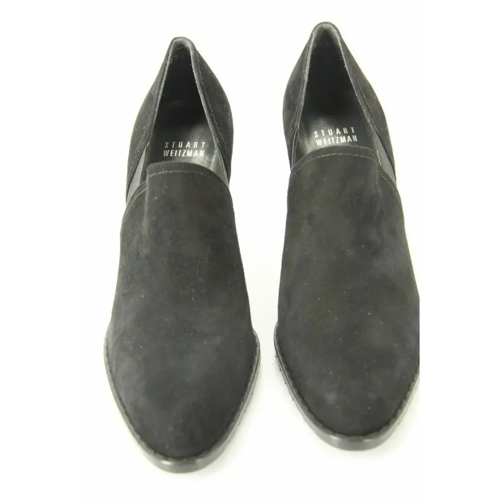 Stuart Weitzman Black Suede CORRAL Ankle Boot Stretch Pumps